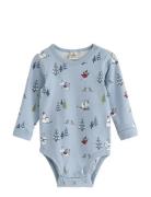 Body Moomin Winter Pitkähihainen Body Blue Lindex