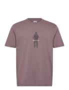 T-Shirt Cotton Tops T-shirts Short-sleeved Purple C.P. Company