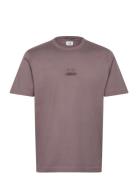 Twisted Logo Print T-Shirt Tops T-shirts Short-sleeved Purple C.P. Com...