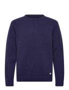Alpaca Soft Knit Tops Knitwear Round Necks Navy C.P. Company
