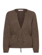 Lisette Knit Cardigan Tops Knitwear Cardigans Brown A-View