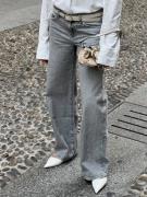 Gina Tricot - Wide leg jeans - Grey - Low wide jeans - Farkut