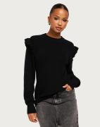 Object Collectors Item - Musta - Objmalena L/S Ruffle Pullover Noos