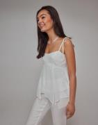 Nelly - Valkoinen - Chiffon Strap Top