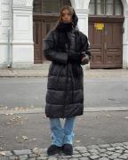 Nelly - Musta - Long Puffer Coat