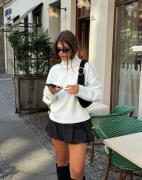 Nelly - Valkoinen - Loose Polo Knit Sweater