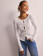 Nelly - Valkoinen - Rib Bow LS Top