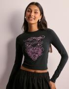 Ed Hardy - Musta - Love Runs Wild Ls Tee