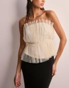 Vero Moda - Beige - Vmcove Tube Tulle Top Jrs Exp