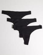 Only - Musta - Onltracy Bonded Thong Noos 3-Pack A