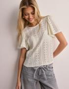 Only - Valkoinen - Onlriverside S/S Flaired Top Jrs