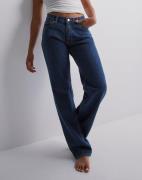 Gina Tricot - Sininen - Low straight jeans