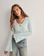 Vero Moda - Sininen - Vmgelina Ls Tie Top Jrs Exp