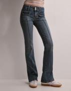 Nelly - Sininen - Low Waist Bootcut Pocket Jeans