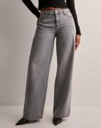 Pieces - Harmaa - Pcnoelle Lw Wide Jeans