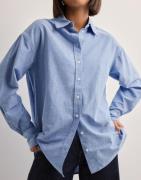 Pieces - Sininen - Pcpoppy Ls Oxford Loose Shirt Wvn N