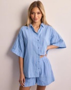 JJXX - Sininen - Jxmia Ss Muslin Shirt Wvn