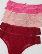 Hunkemöller - Vaaleanpunainen - 6-Pack Brasilian