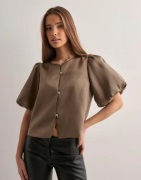 Neo Noir - Ruskea - Aisa Dull Satin Blouse