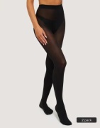 Pieces - Musta - Pcnew Nikoline 40 Den 2 Pack Tights