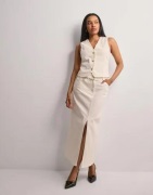 Selected Femme - Valkoinen - Slflexia Mw White Denim Column Skir