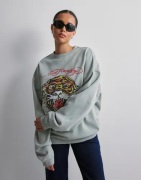 Ed Hardy - Harmaa - Tiger-Vintage-Roar Crew Neck Sweat UNI