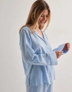 Gina Tricot - Sininen - Flannel pyjamas shirt