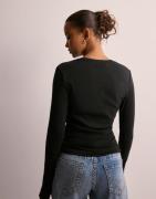 Only - Musta - Onlriley O-Neck L/S Top Jrs Noos