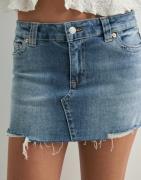 Nelly - Sininen - Low Waist Jeans Skirt