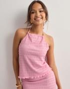 Nelly - Vaaleanpunainen - Stunning Halterneck Structure Top