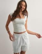 Only - Valkoinen - Onllou Life Emb Loose Shorts Wvn