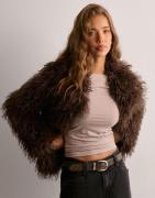 Nelly - Ruskea - Luxe Fur Jacket