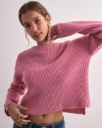 Only - Vaaleanpunainen - Onlluna Ls O-Neck Pullover Knt Nca