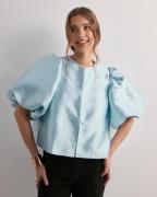 Malina - Sininen - Cleo pouf sleeve blouse