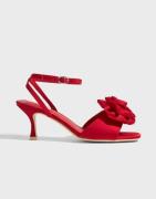 Nelly - Punainen - Satin Rose Heel