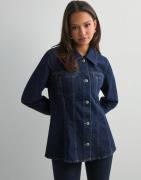 Only - Sininen - Onlelle L/S Fitted Dnm Jacket Gua
