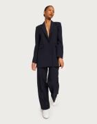 Selected Femme - Sininen - Slfrita Mw Wide Pant Dark Sap Mel N