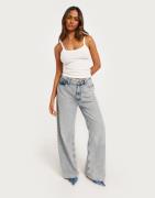 Only - Sininen - Onljayne Low Waist Wide Dnm Cro