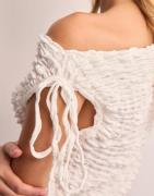 Gina Tricot - Valkoinen - Structure asymmetric top