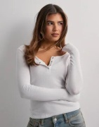 Pieces - Valkoinen - Pckitte Ls Top Noos Bc