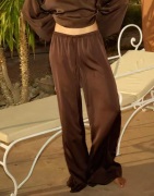 Nelly - Ruskea - Pull On Satin Pants