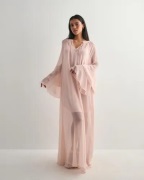 Vero Moda - Vaaleanpunainen - Vmcamille Ls Frill Maxi Dress Wvn E