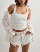 One Teaspoon - Valkoinen - Bandits Low Waist Denim Short