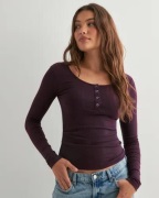 Pieces - Punainen - Pckitte Ls Top Noos Bc