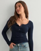 Pieces - Sininen - Pckitte Ls Top Noos Bc