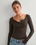 Pieces - Ruskea - Pckitte Ls Top Noos Bc