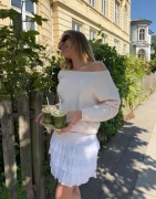 Nelly - Vaaleanpunainen - Wide Neck Knit Sweater