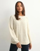 Vero Moda - Valkoinen - Awtoa Ls O-Neck Knit Noos