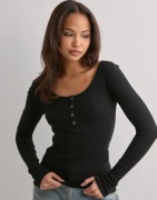 Pieces - Musta - Pckitte Ls Top Noos Bc