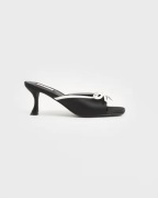 Nelly - Musta - Open Toe Mule Heel